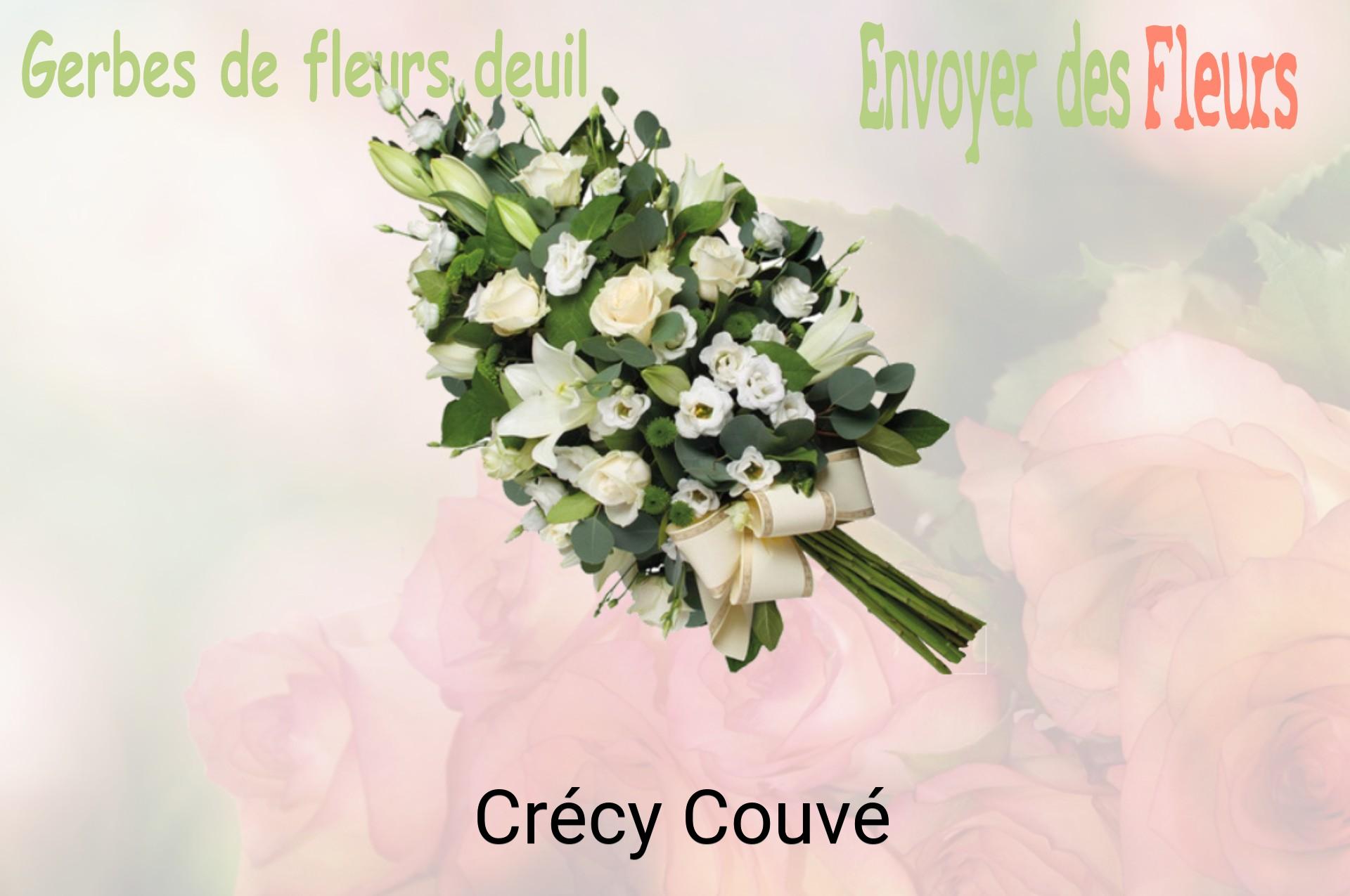 Gerbe de fleurs de deuil livrée à Crécy-Couvé